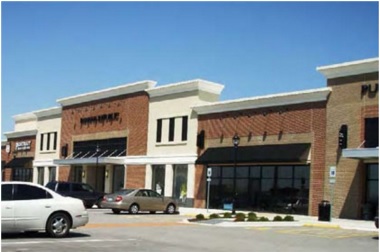 photo of a multi-use building with subtle colors complementing the building details