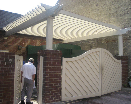 Photo of an overhang with a gate