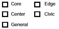 Mixed-Use sub-zones checklist options for Core, Center, General, Edge, Civic