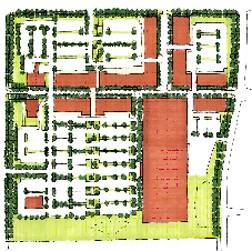 Illustration of Main Street "T" Development Pattern