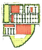 Illustration of Corner Green Development Pattern