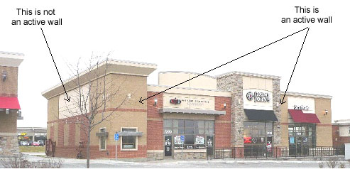 Drawing of Active and Non-Active Walls in a Multi-Tenant Building