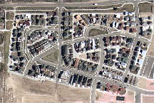 aerial photo of an internal street network with good connectivity