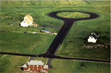 aerial photo of a long cul-de-sac