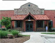 commercial building entrance with individual building character