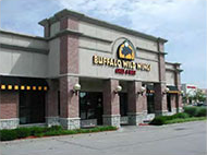 commercial building entrance with individual building character