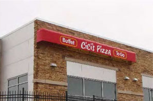 photo of commercial building with awnings