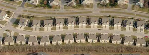 aerial picture of a duplex development