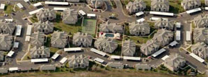 aerial picture of an apartment complex development