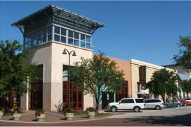 photo of commercial building with defined entrances