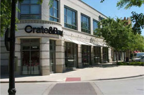 photo of commercial building with defined entrances