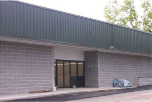 photo of commercial building entrance with no detailing