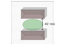 diagram drawing of designed open space between buildings 