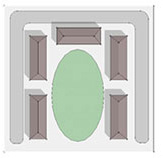 drawing of a compact open space