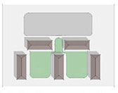 drawing of a contiguous open space design