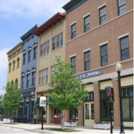 photo of General Urban street frontage with commercial businesses