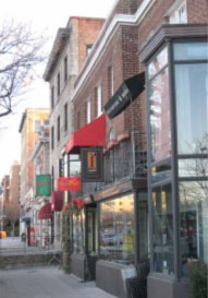 photo of General Urban street frontage with mixed-use businesses 