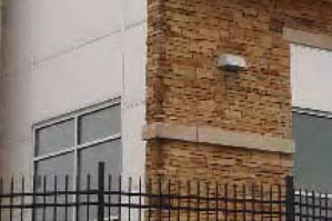 photo of a building with brick ending at the exterior corner