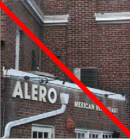 photo of not permitted mechanical equipment within the street-space