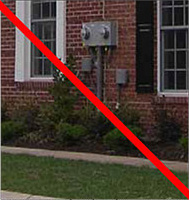 photo of not permitted mechanical equipment within the street-space