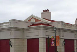 photo of a building with cornice and parapet features