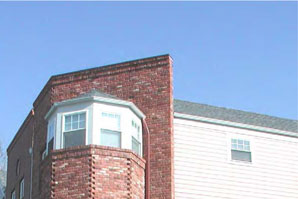 photo of a building front with cornice