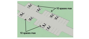drawing of a residential parking block layout