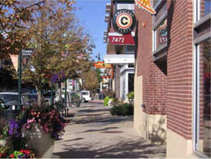 photo of mixed-use building district