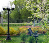 photo of seating in a park setting