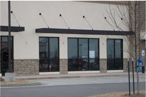 photo of commercial building with vertical windows