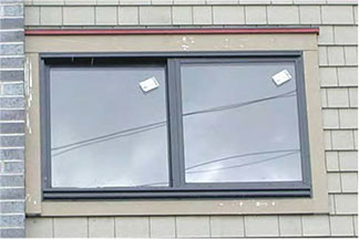 photo of a horizontal sliding window